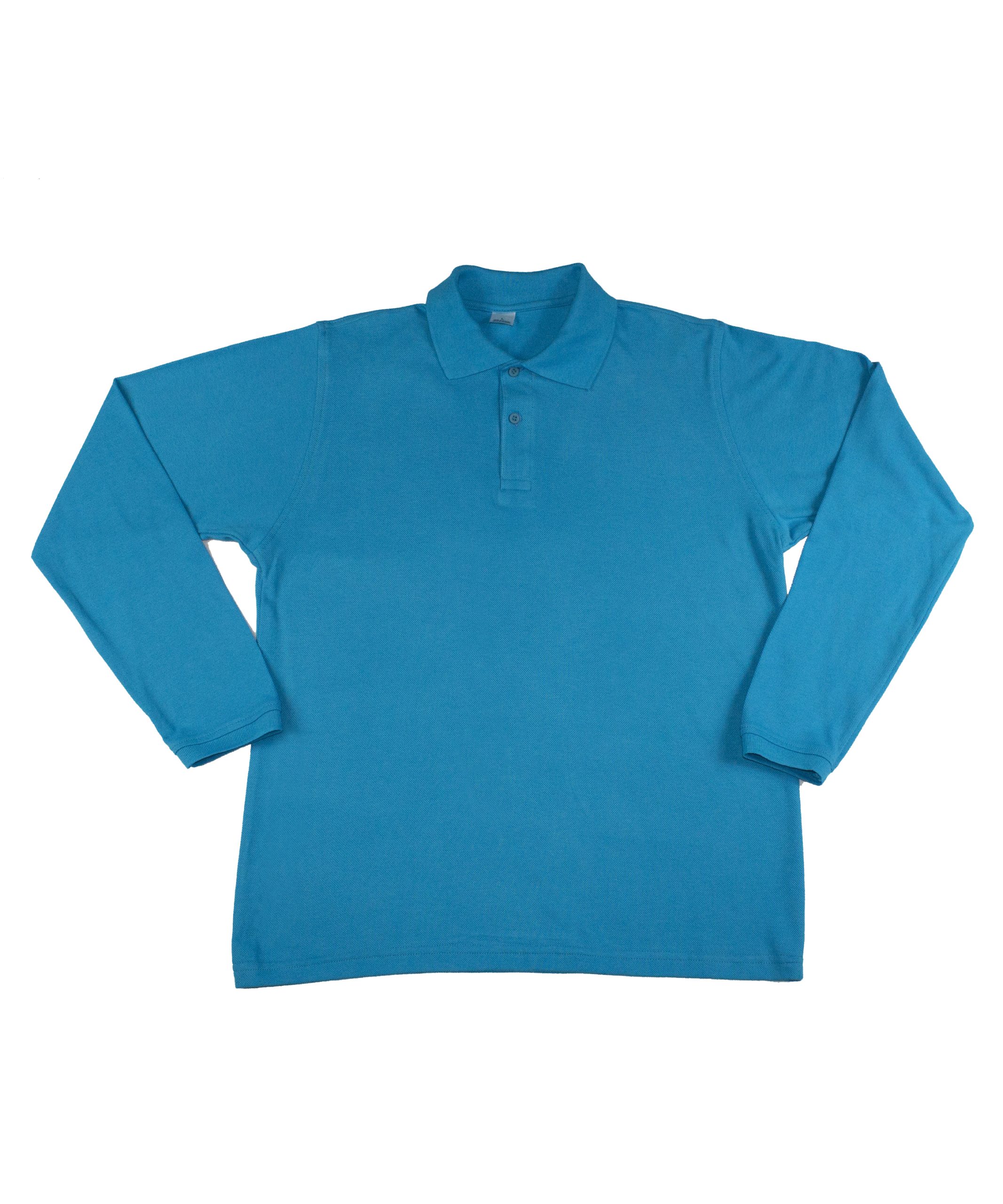 Polo-manga-larga-turquesa